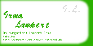 irma lampert business card